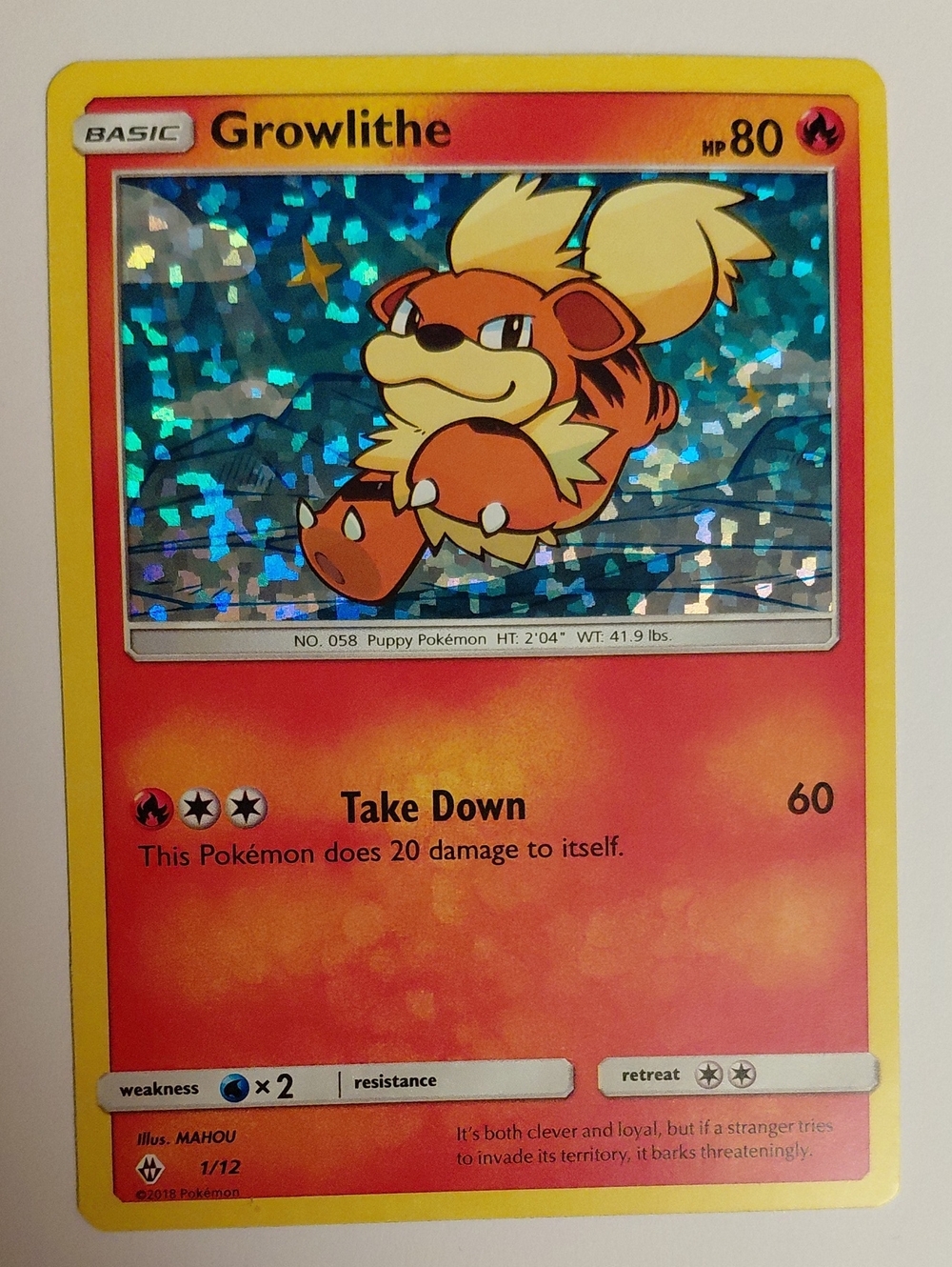 Growlithe - Mcdonalds 2018 - Promo Pokemon Card